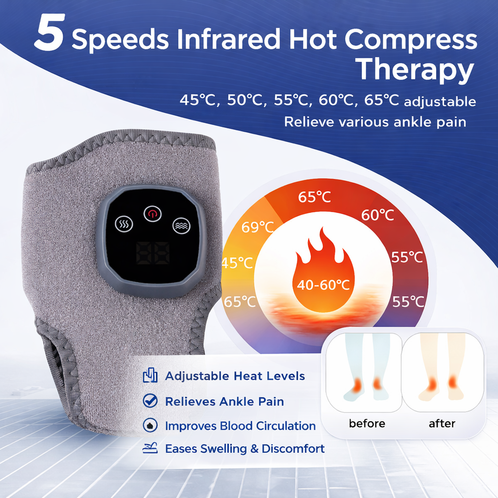 Ankle Relief Massager – Infrared Heat & Vibration Therapy